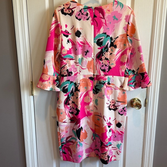Nine West Multicolor Floral Half Sleeve Dress - Picture 4 of 4